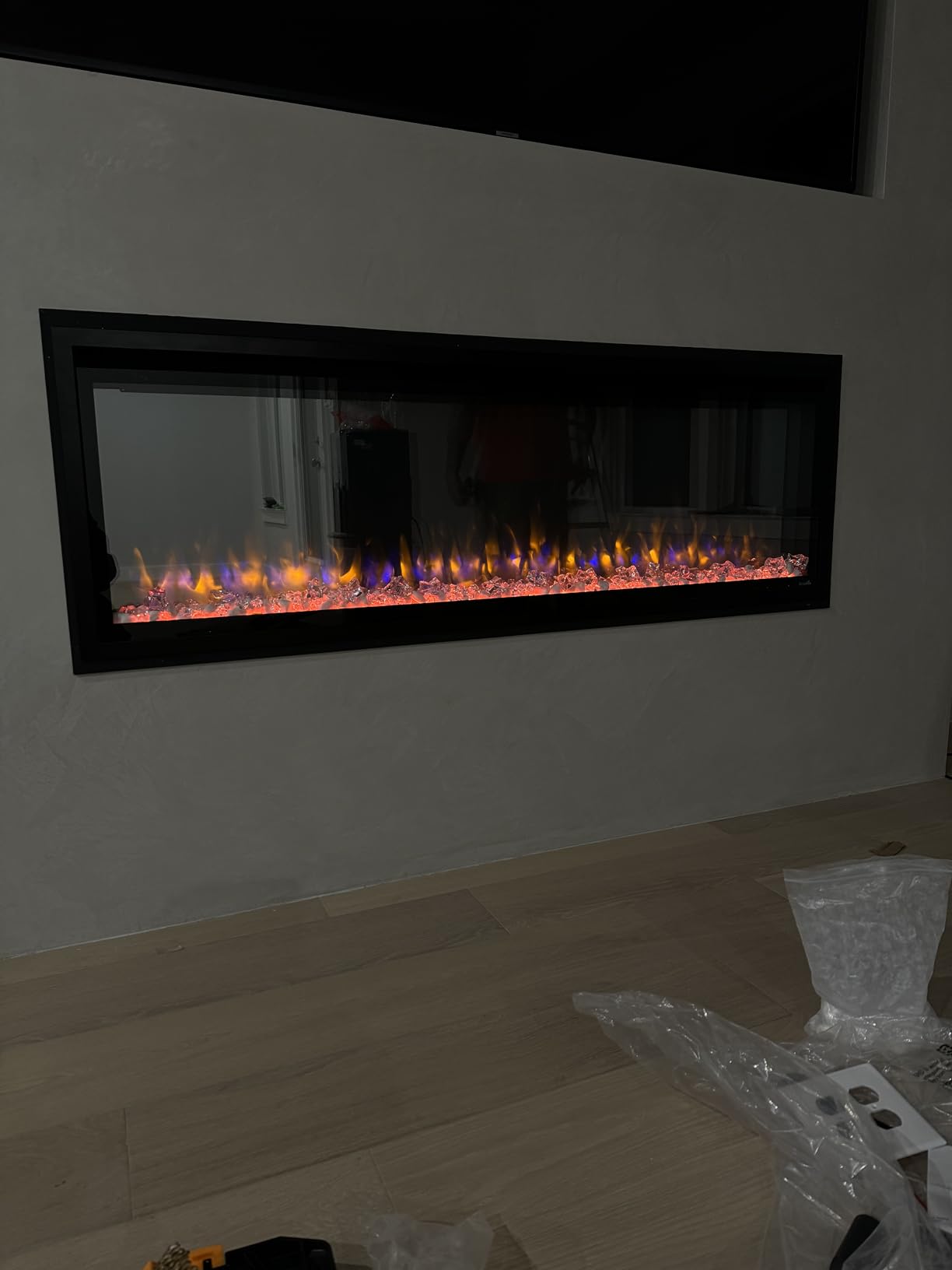 SimpliFire 50-Inch Allusion Platinum Linear Electric Fireplace (SF-ALLP50-BK) customer photo 2