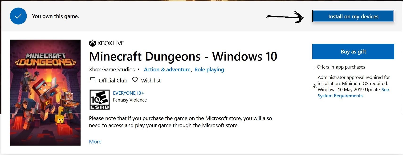 Minecraft Dungeons: Standard Edition - Windows 10 [Digital Code] customer photo 2