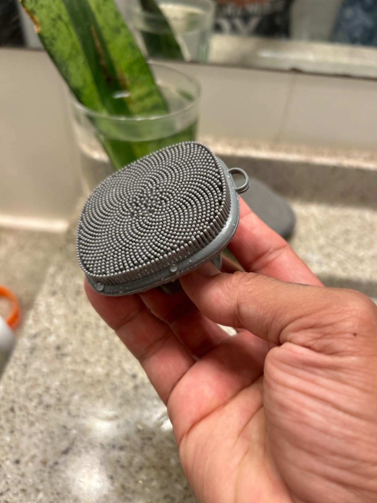 Face Scrubber, Silicone Face Scrubber for Men Facial Cleansing Brush Silicone Face Wash Brush Manual Waterproof Cleansing Skin Care Face Brushes for Exfoliating- Black customer photo 2