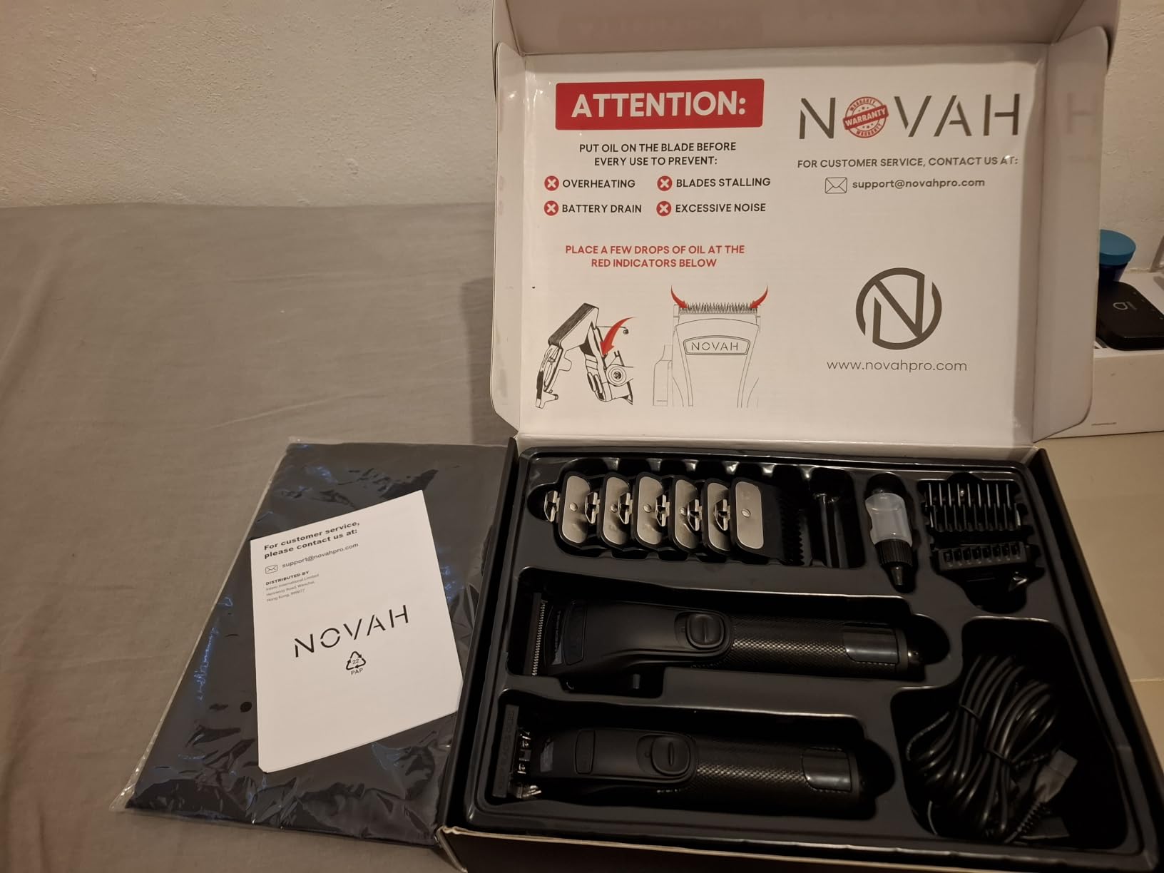 Novah Professional Hair Clippers for Men, Professional Barber Clippers and Trimmer Set, Mens Cordless Hair Clipper for Barbers Haircut Kit Fade customer photo 1