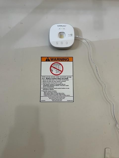 Liftmaster myQ Smart Garage Control - Wireless Garage Hub and Sensor with WiFi & Bluetooth - Smartphone Controlled, 821LMC-S, White customer photo 1