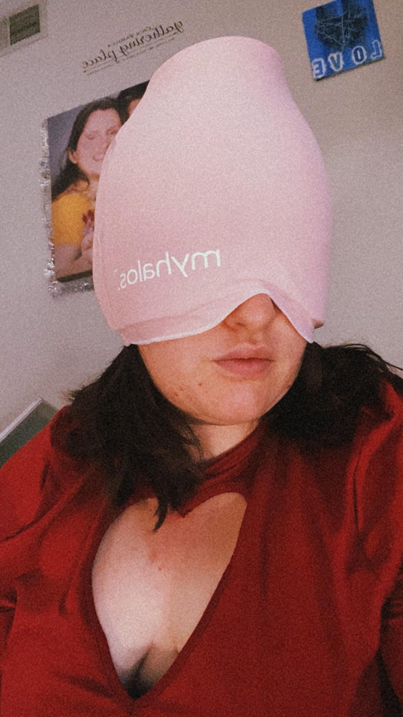 MyHalos Migraine & Headache Relief Cap, 30% More Gel, Hot & Cold Ice Wrap | Stays Cold Longer for Deeper Relief customer photo 1