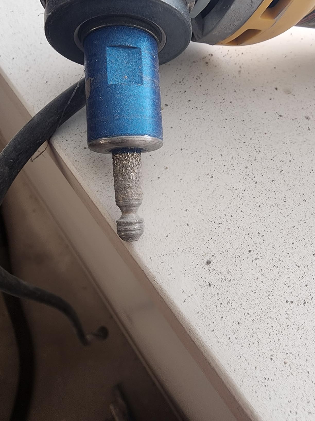 Diamond Mortar Raking Bit for Angle Grinder BRSCHNITT Brick Mortar Removal | for Mortar Raking Tuck Pointing Granite Marble Concrete Masonry Stone Removals Vacuum Brazed Bit 5/8-11 Thread 5/16 x 1 Inch customer photo 1