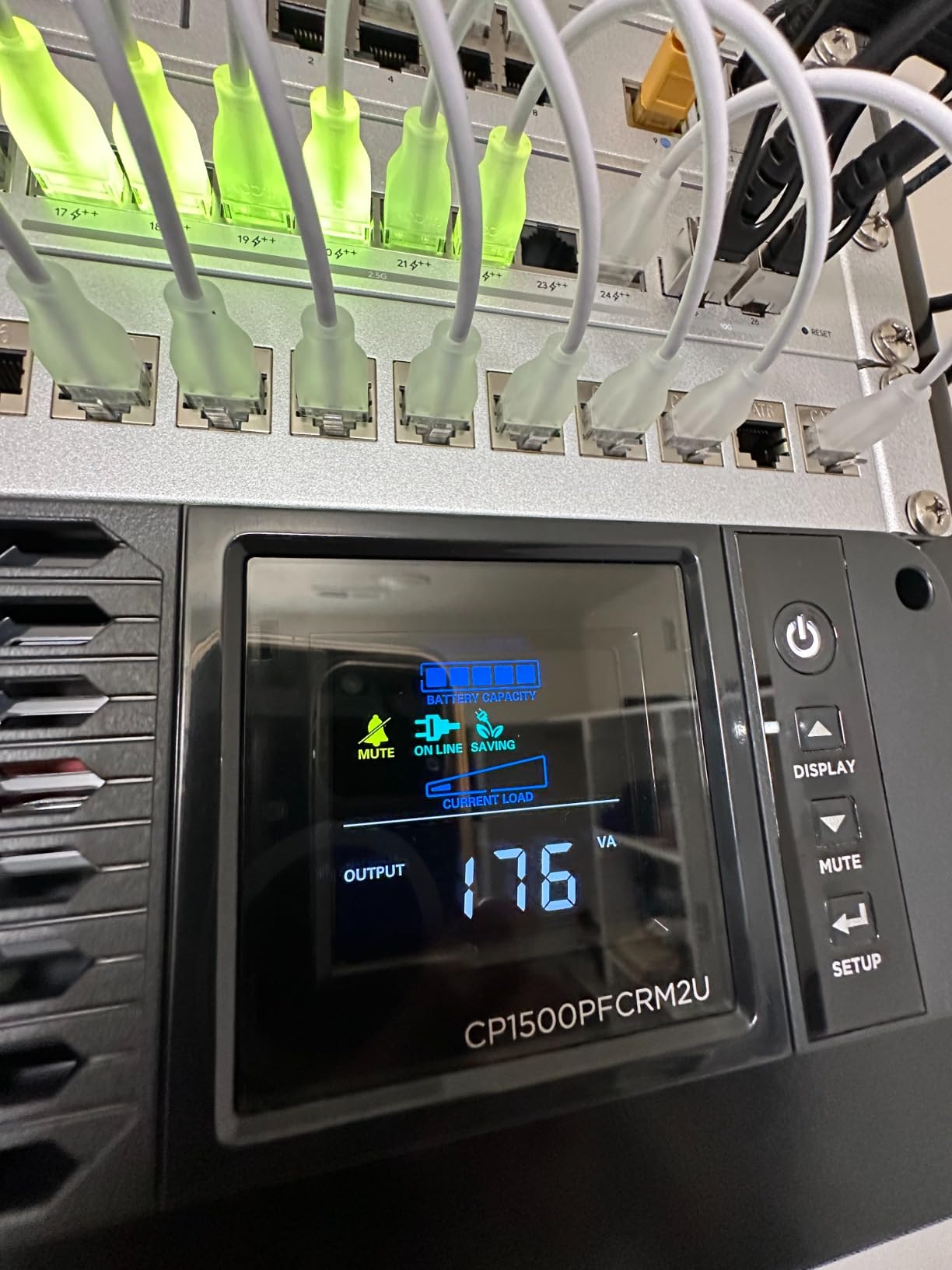 CyberPower CP1500PFCRM2U PFC Sinewave UPS Battery Backup | 1500VA/1000W, 8 Outlets, AVR, Short Depth 2U Rackmount, UL Certified customer photo 2