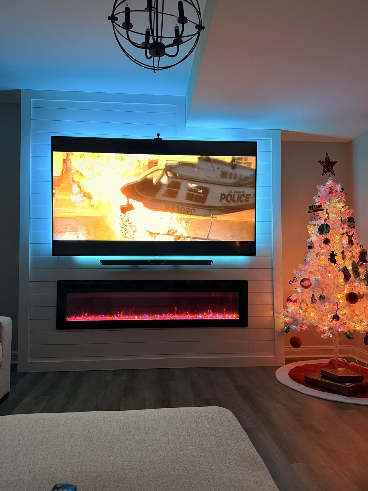 Vitesse 72 Inch Ultra Thin Electric Fireplace-Narrow Bezel Linear Fireplace Heater Recessed Wall Mounted, Remote and Screen Control, 8H Sleep Timer, Low Noise, 750/1500W for Living Room, Bedroom customer photo 1