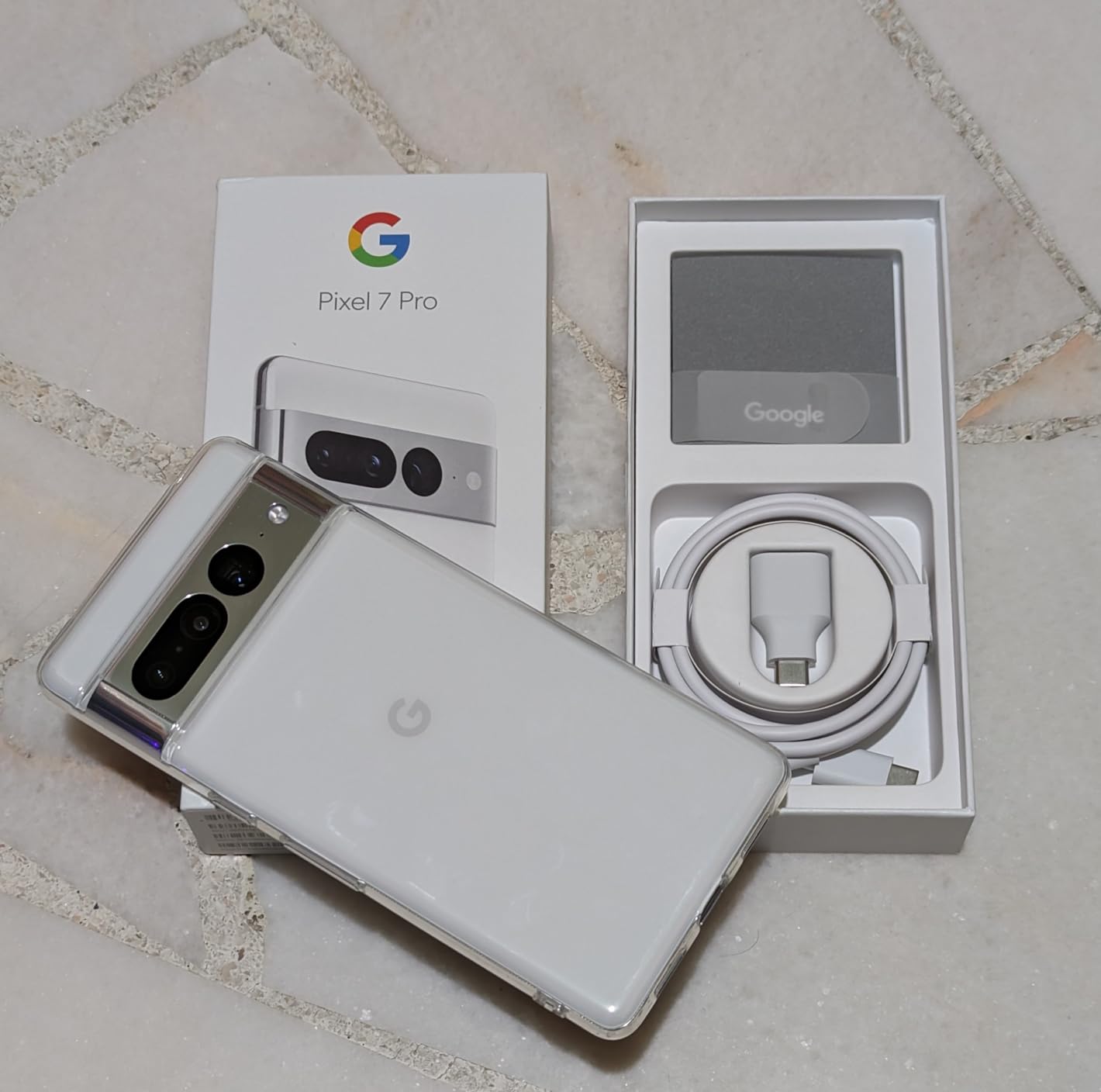 Google Pixel 7 Pro - 5G Android Phone - Unlocked Smartphone with Telephoto, Wide Angle Lens, and 24-Hour Battery - 128GB - Snow customer photo 2