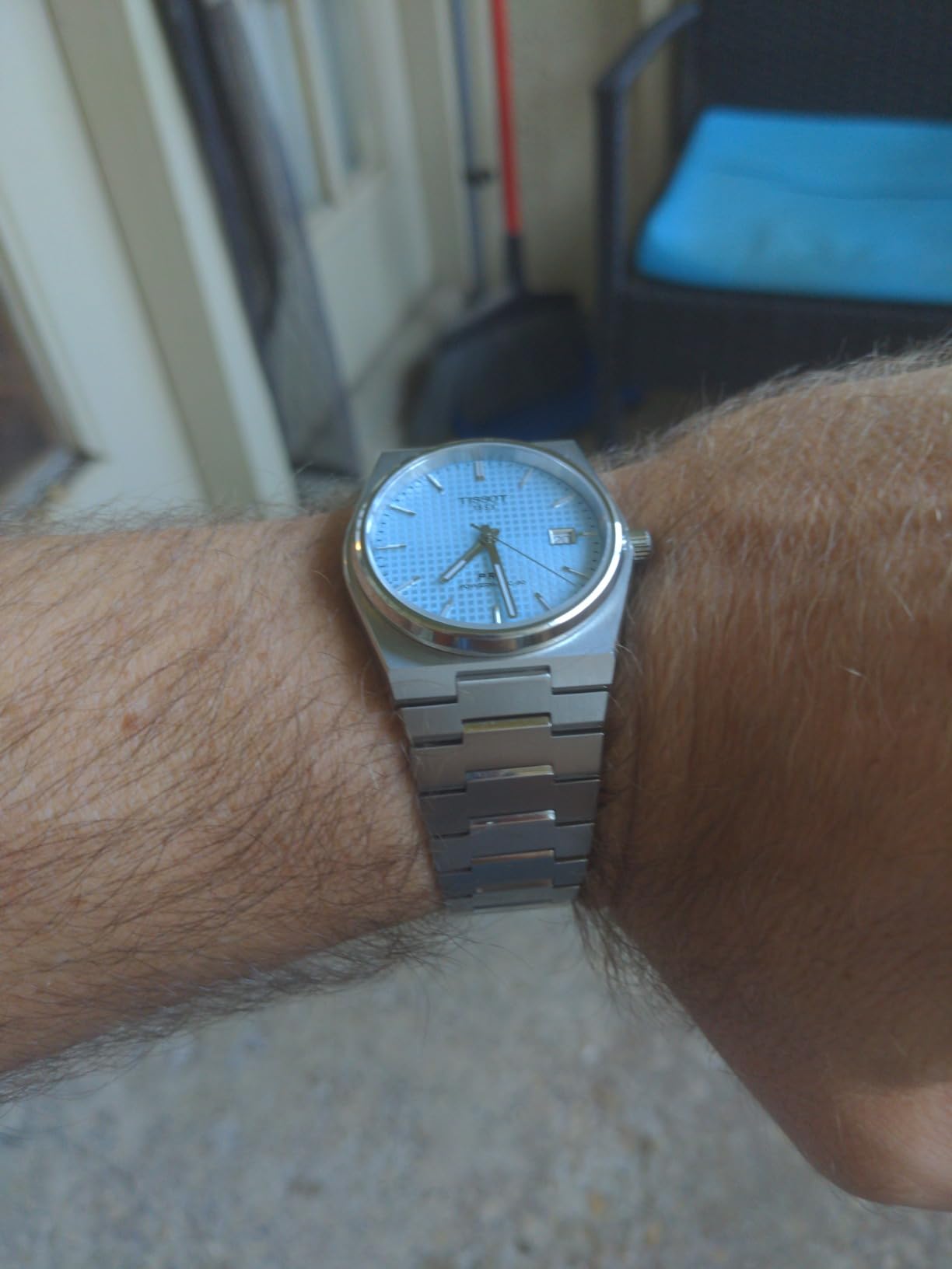 Tissot PRX Powermatic 80 316L Stainless Steel Ice Blue Dial Swiss Automatic Watch customer photo 2