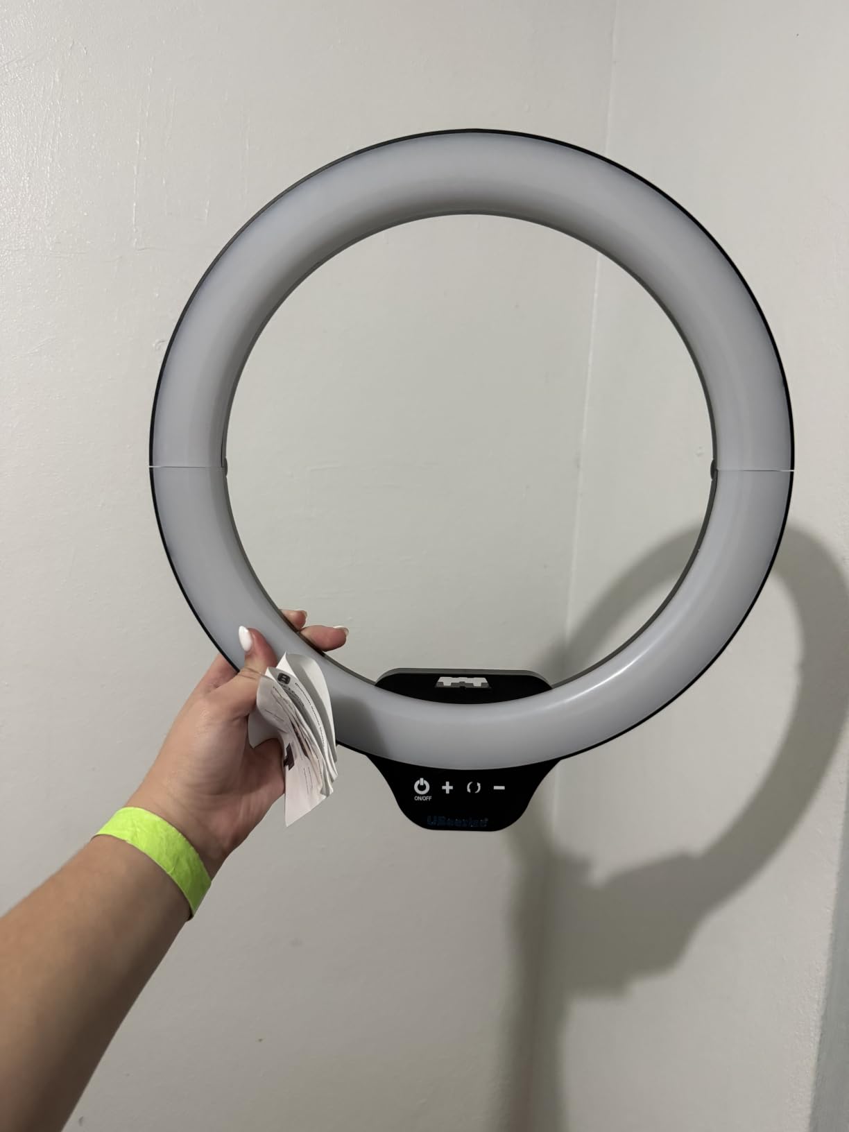UBeesize 14'' LED Foldable Ring Light with 62'' Tripod Stand, Selfie Ring Light for Video Recording, Live Streaming, TikTok & YouTube, Compatible with iPhone & Android (Black) customer photo 1