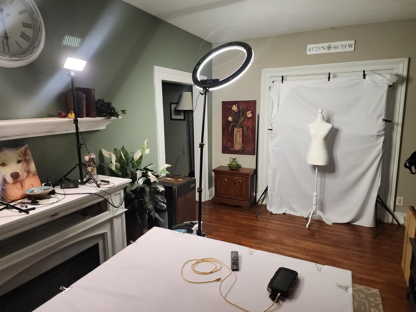 Hagibis 21 inch Ring Light with Stand Outer 55W 5600k Dimmable LED Light, Tripod Stand, and Phone Holder, Remote Controller, Carrying Bag, CRI 97+ 2540lux, for Streaming Home Office Zoom Call Lighting customer photo 2
