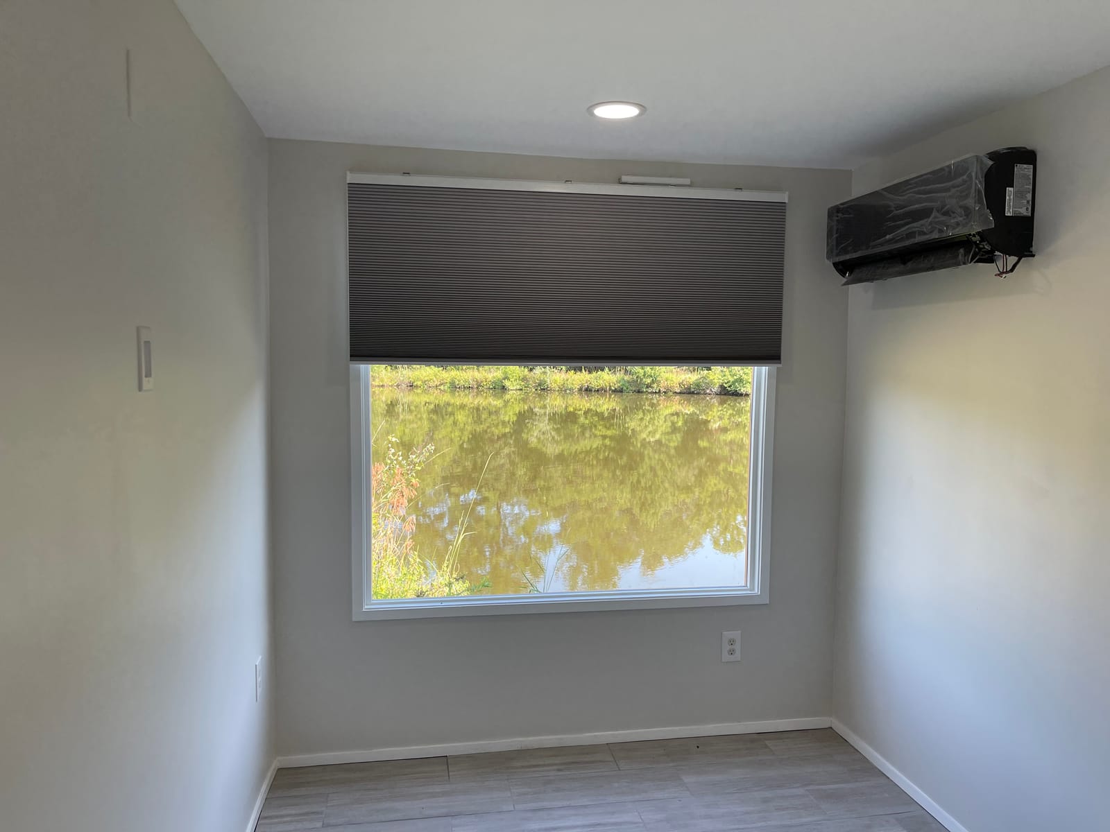Graywind Motorized Blackout Cellular Shades, Custom Size, Beige | Cordless Honeycomb Blinds compatible with Alexa for bedrooms, offices and living rooms with app control, schedules customer photo 2