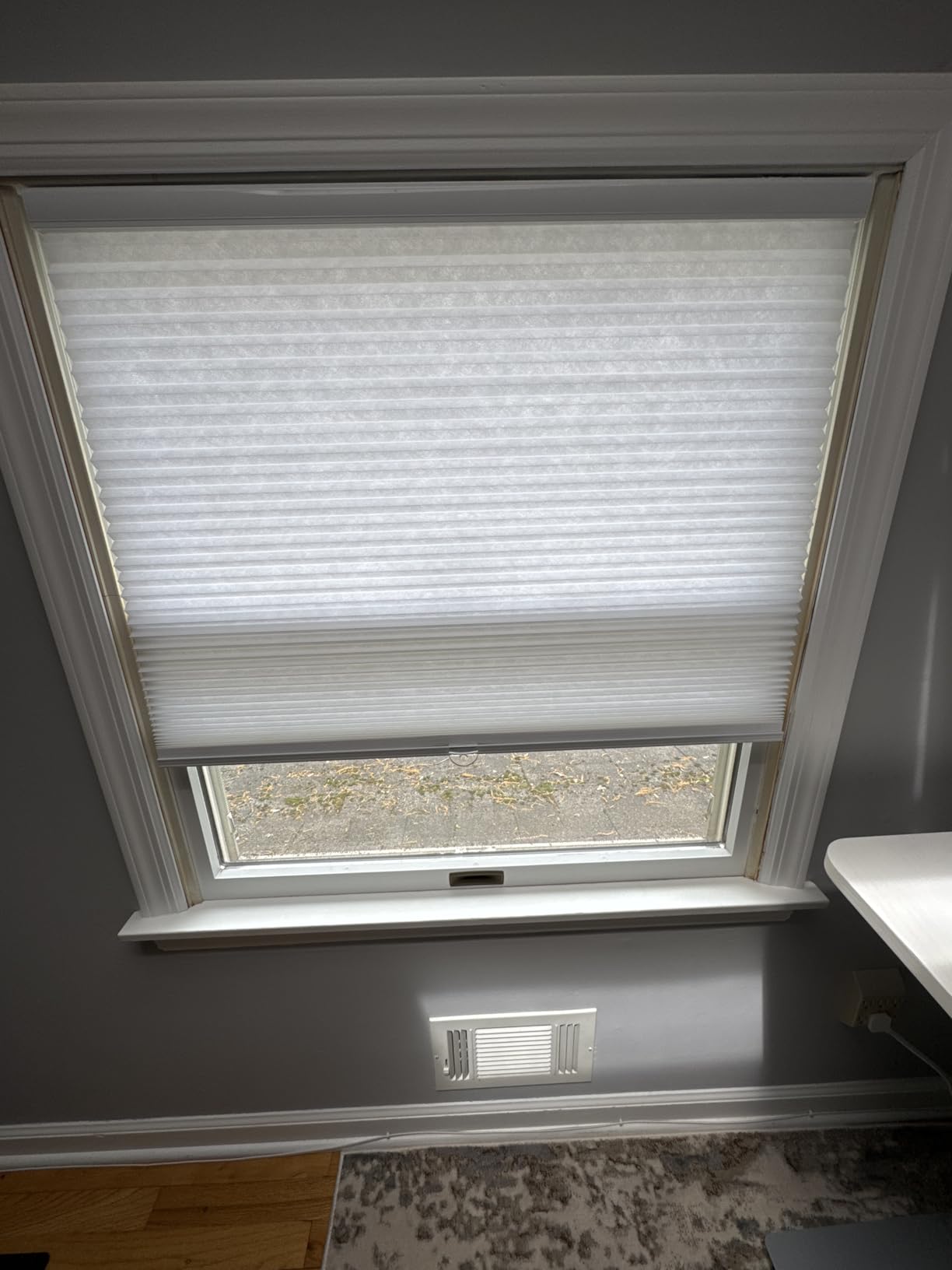 Changshade Cordless Cellular Shades, Motorized Blackout Room Darkening Black Out Honeycomb Blinds for Indoor Windows Bedroom, Pull Down Pleated Accordion Blind Easy Install, Custom Size, Beige customer photo 2
