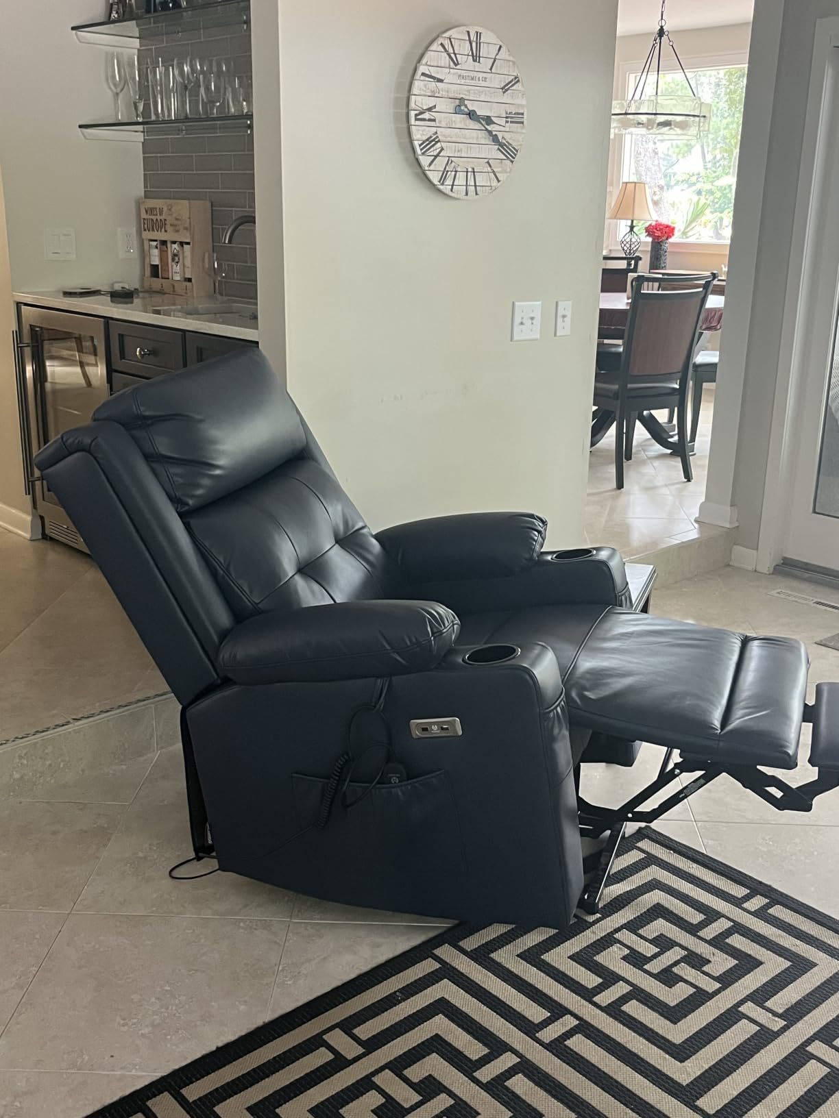MCombo Triple Motor Power Lift Recliner Chair, Leather 7661 (Beige, Medium) | Massage and Heat, Adjustable Headrest, Lay Flat, Infinite Position, 4.7