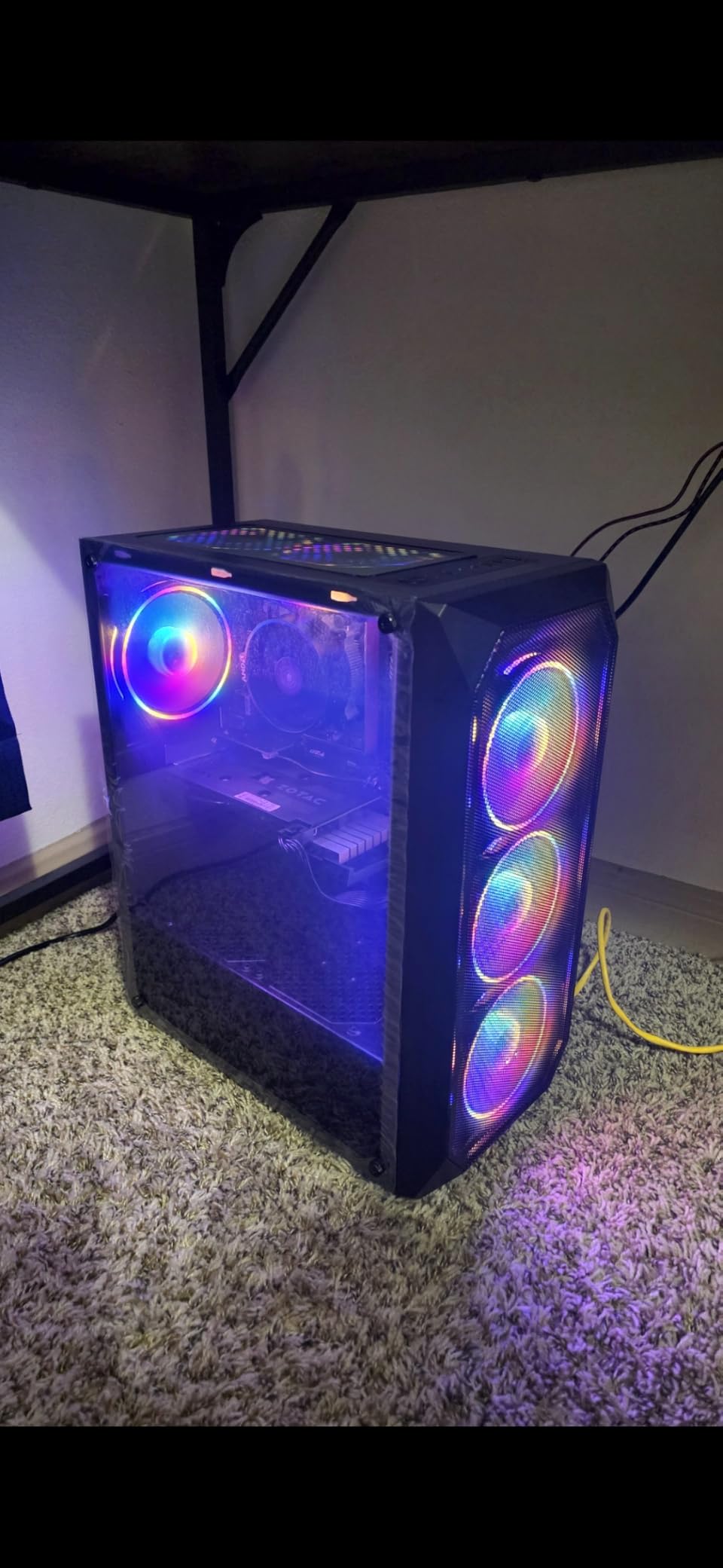 MXZ Gaming PC Computer R5 3600, RTX 4060, 16G DDR4, NVME 500G, A520, 6RGB Fans, Win 11 Pro Ready to use, Gamer Desktop Computer (R5 3600| RTX 4060) customer photo 1