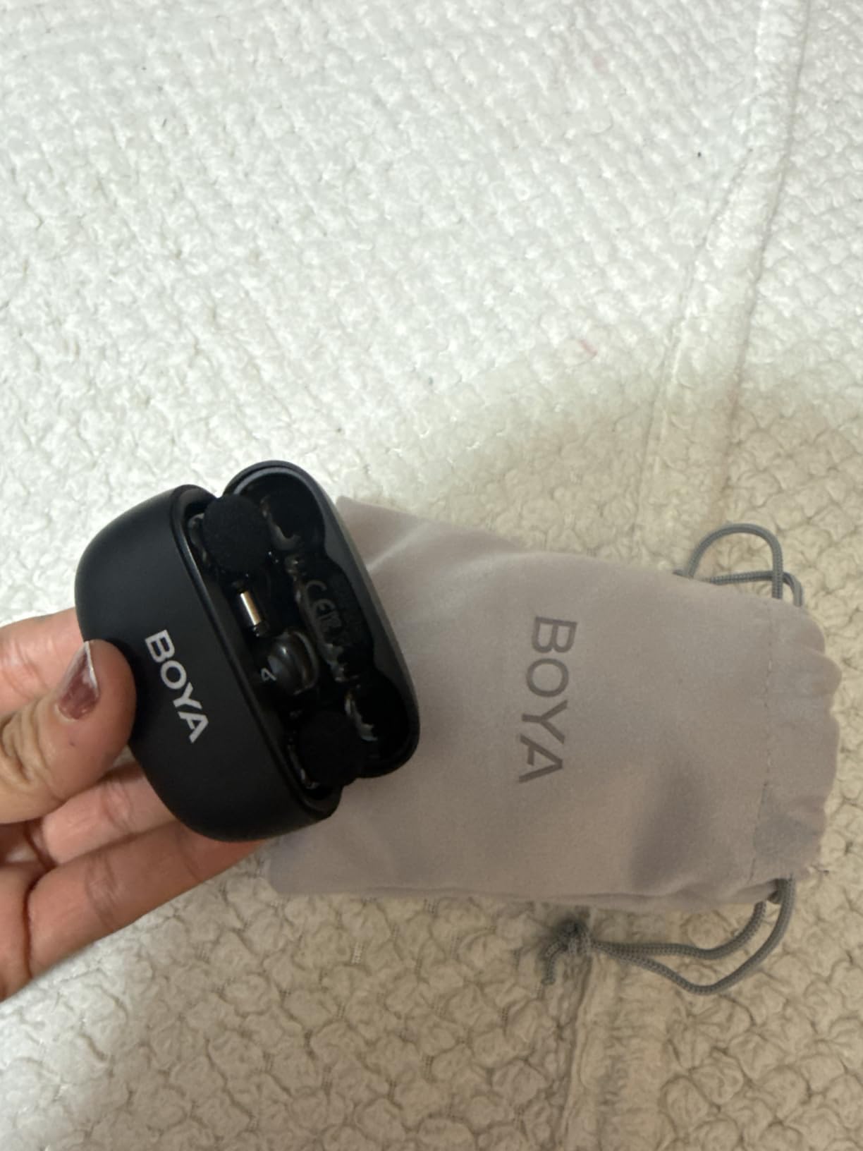 BOYA mini 2 Wireless Lavalier Microphone for iPhone 15/16/17 & Android | AI Noise Cancellation, App Control, 30H Battery Life with Charging Case for Vlogging Interviews and Content Creation customer photo 2