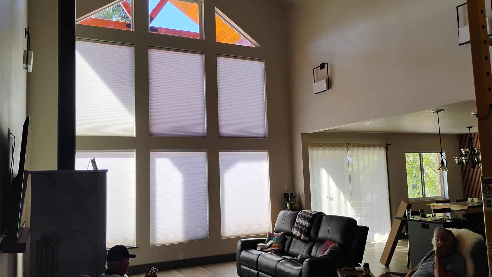 SmartWings Motorized Cellular Shades, 60% Blackout Single-Cell Dark Grey | Customized Single-Cell Smart Honeycomb Blinds for Indoor Window, Battery Powered Compatible with Alexa/Homekit/Google customer photo 1