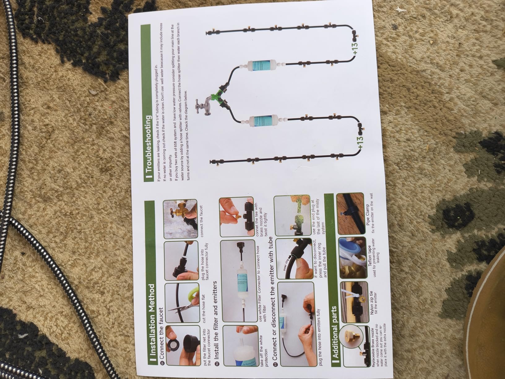 85FT Mister for Outside Patio Misting Cooling System, 85FT (26M) Misting Line+26 Brass Mist Nozzles+Water Filter, Outdoor Mister System for Garden Greenhouse Trampoline Waterpark customer photo 2