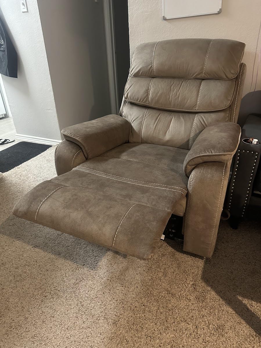 JIKFRIMA Dual Motor Power Lift Recliner Chair for Adults & Elderly | Infinite Position Lay Flat Lift Chair with Heat & Massage, Lumbar Pillow, Cup Holder, Wireless Charger, USB Ports customer photo 2
