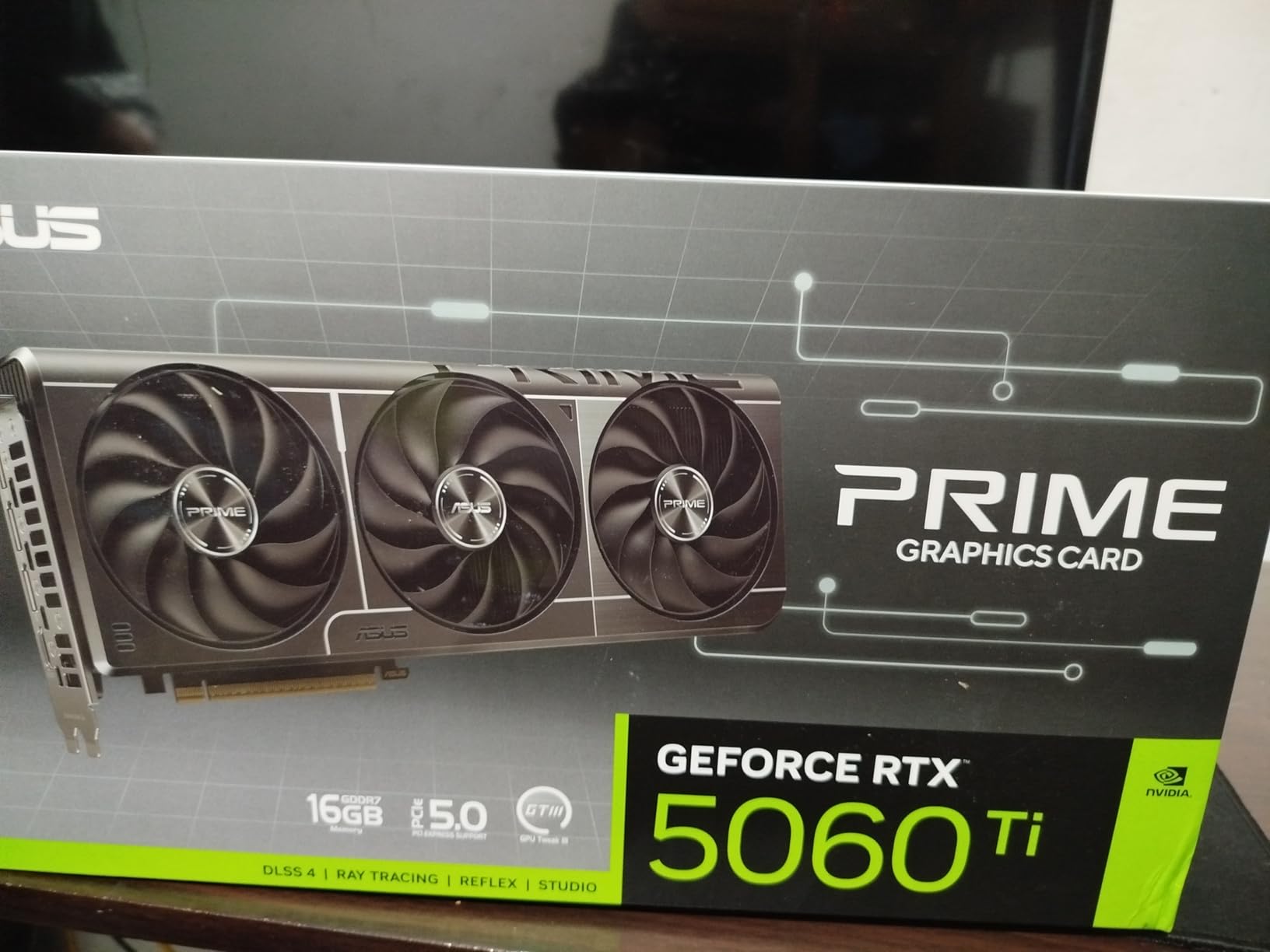ASUS SFF-Ready Prime NVIDIA GeForce RTX 5060 Ti 16GB GDDR7 Graphics Card (PCIe 5.0, 16GB GDDR7, HDMI/DP 2.1, 2.5-Slot, Axial-tech Fans, Dual BIOS), 3 Year Warranty customer photo 1