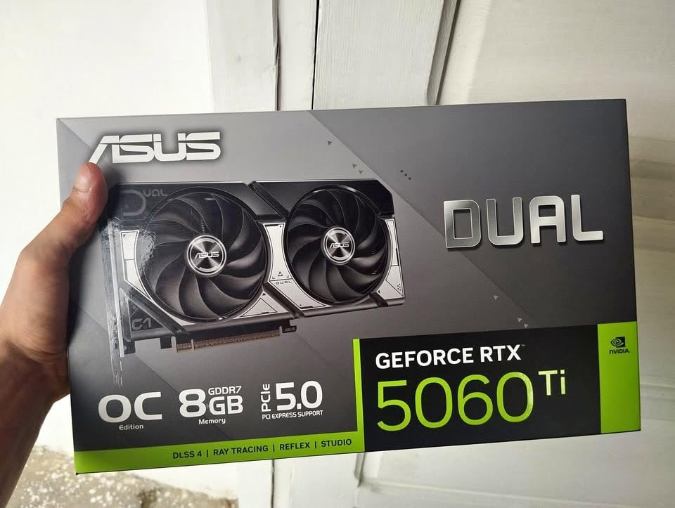 ASUS Dual GeForce RTX 5060 Ti 8GB GDDR7 OC Edition Gaming Graphics Card | PCIe 5.0, HDMI 2.1b, DisplayPort 2.1b, 2.5-slot, Axial-tech Fans, 0dB Technology, Dual BIOS customer photo 2