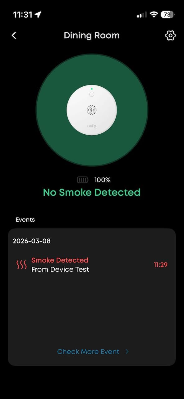 eufy Security Smoke Alarm E10, Smoke Detector, Ultra-Compact 70 mm Design, App Alerts Away from Home customer photo 1