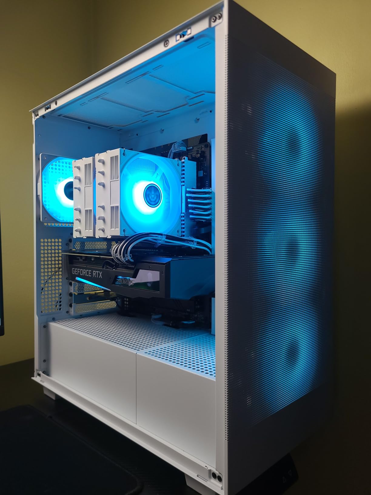 KINGCOOL Iron Wind 120 ARGB Dual Towers CPU Air Cooler for AMD Intel, White customer photo 1