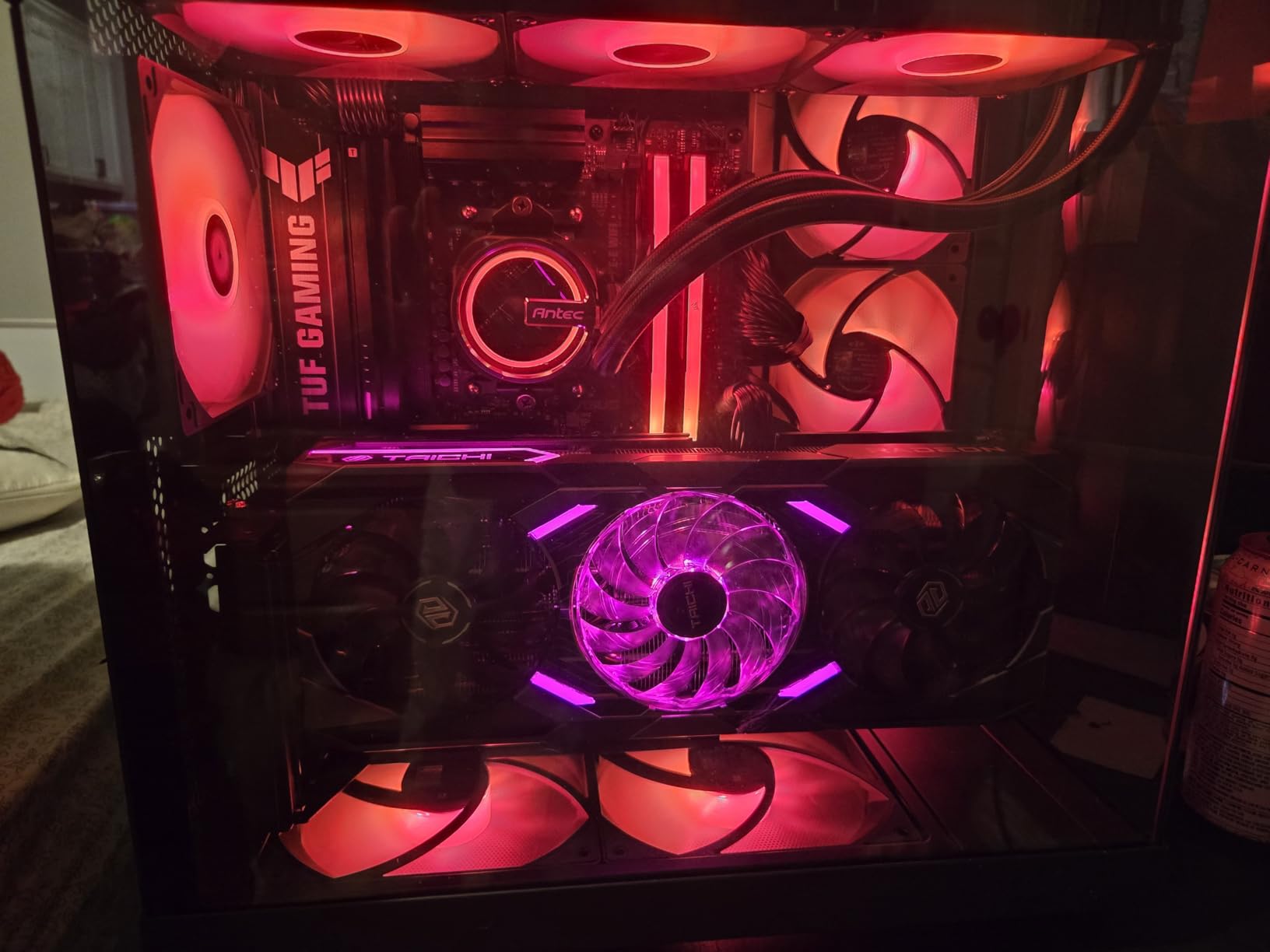 Antec Skeleton 360 ARGB Liquid CPU Cooler, 360mm Radiator, High-Performance Pump, 3 x 120mm PWM ARGB Fans, Copper Base, Intel LGA 115X/1200/1700/20XX, AMD AM4/AM5, Black customer photo 1