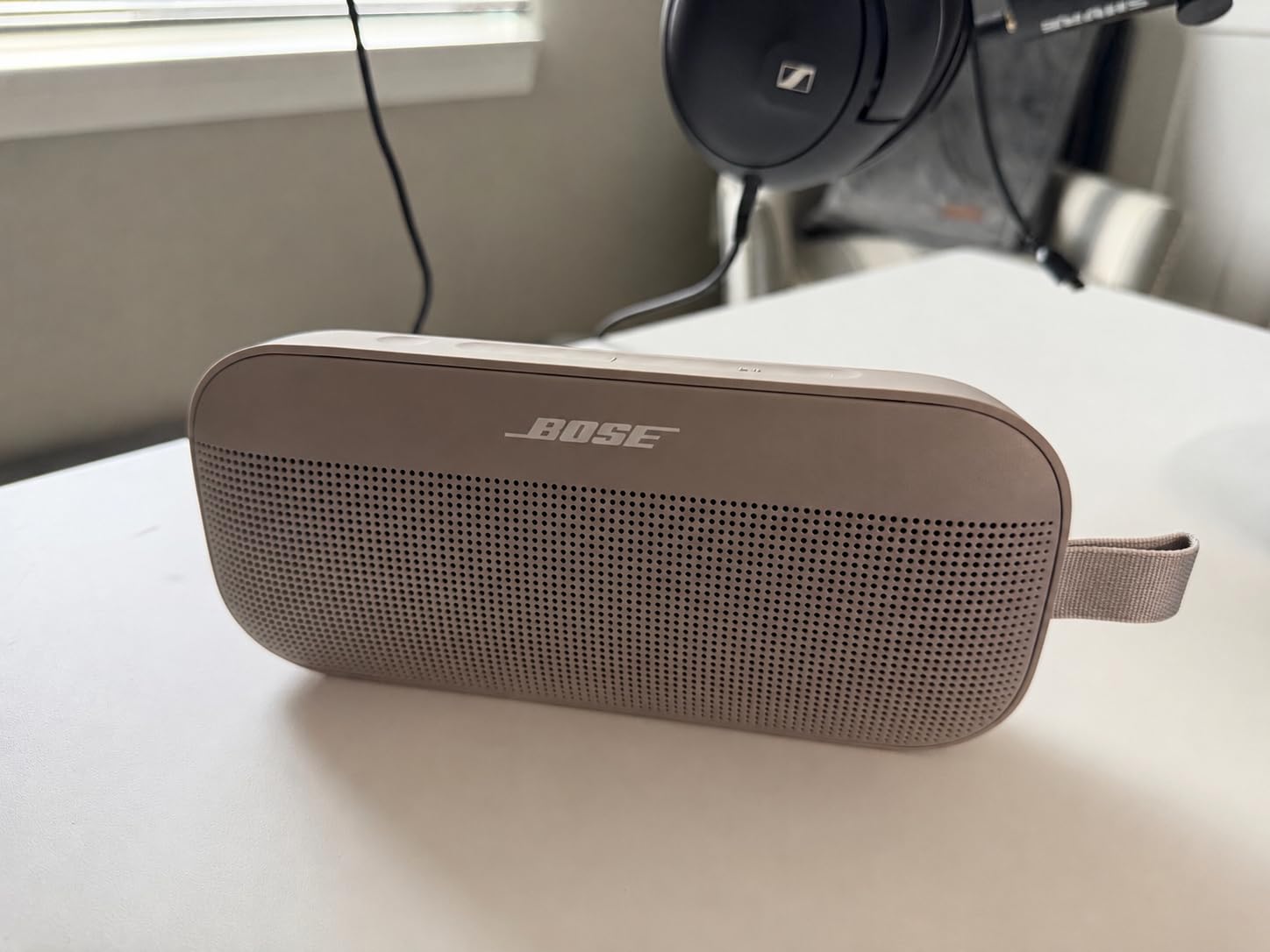 Bose SoundLink Flex Bluetooth Speaker (2nd Gen) - Portable Outdoor Speaker with Hi-Fi Audio, Waterproof and Dustproof, USB-C, Up to 12 Hours Battery Life, Sunset Peach - Limited Edition Color customer photo 1