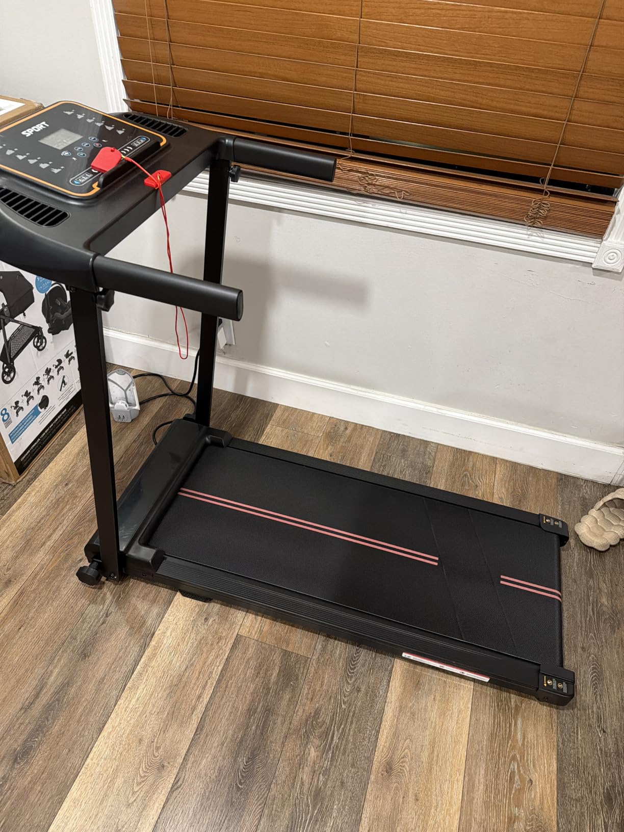 Treadmills for Home Walking Pad - Foldable Treadmill Under Desk with Handle Bar 0.6-6.2 MPH Portable Folding Pads Compact Running Machine Quiet Lightweight customer photo 1