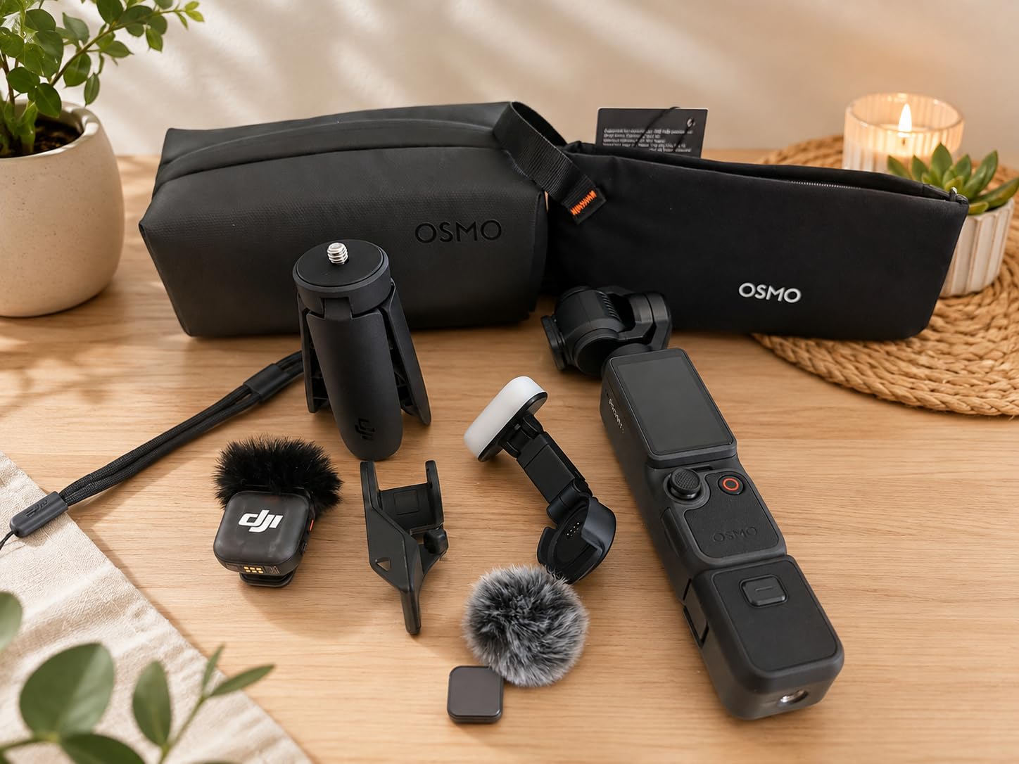 DJI Osmo Pocket 4 Creator Combo, Vlogging Camera, 4K/240fps, 3-Axis Stabilization, Active Track 7.0, Mic + Fill Light Included + 128GB Memory, Selfie Stick customer photo 1