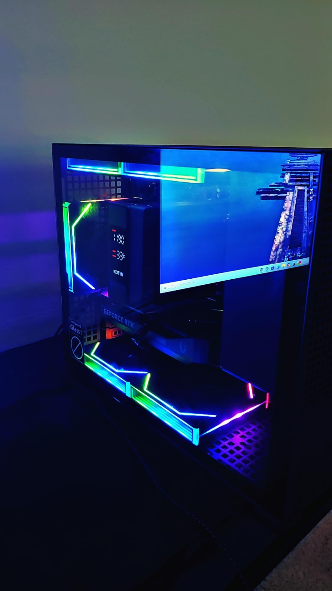 KOTIN Gaming PC Desktop, Ryzen 7 8700F, RTX 5060 Ti 8GB, 16GB DDR5, 1TB SSD | Prebuilt Gaming Tower with WiFi 7, Windows 11 Home, DLSS 4, ARGB Cooling, 650W Gold PSU for 1080p/1440p PC Gaming & Streaming customer photo 1
