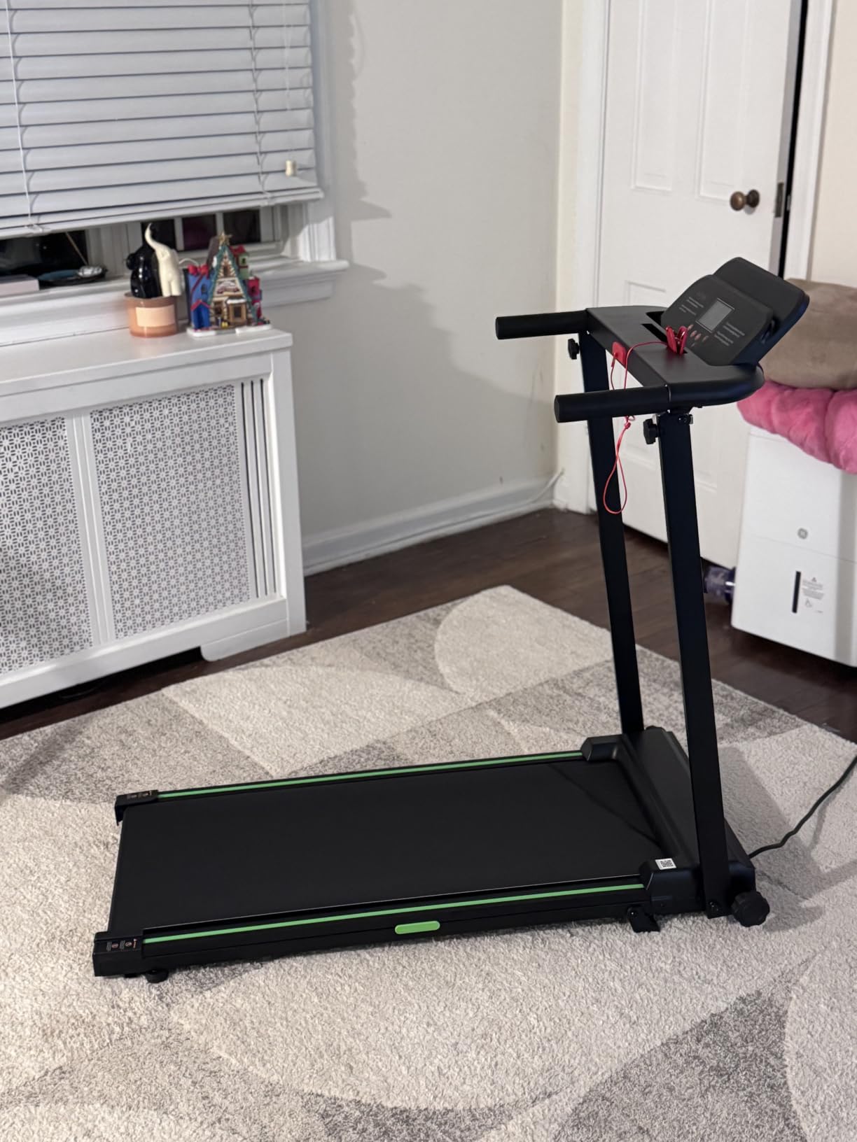 Treadmills for Home, Walking Pad with Incline, Caminadoras para Hacer Ejercicio, 0.6-6.2 MPH Portable Foldable Under Desk Caminadora, Eléctrica Casa Tredmill, Folding Compact Running Machine customer photo 1