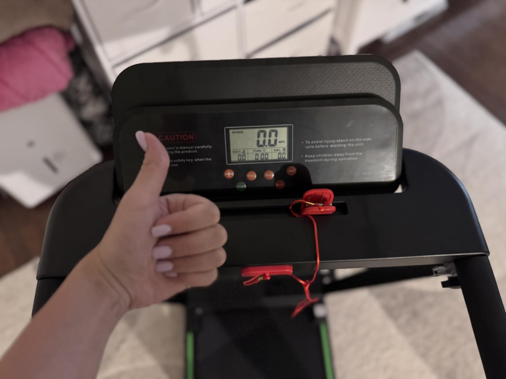 Treadmills for Home, Walking Pad with Incline, Caminadoras para Hacer Ejercicio, 0.6-6.2 MPH Portable Foldable Under Desk Caminadora, Eléctrica Casa Tredmill, Folding Compact Running Machine customer photo 2