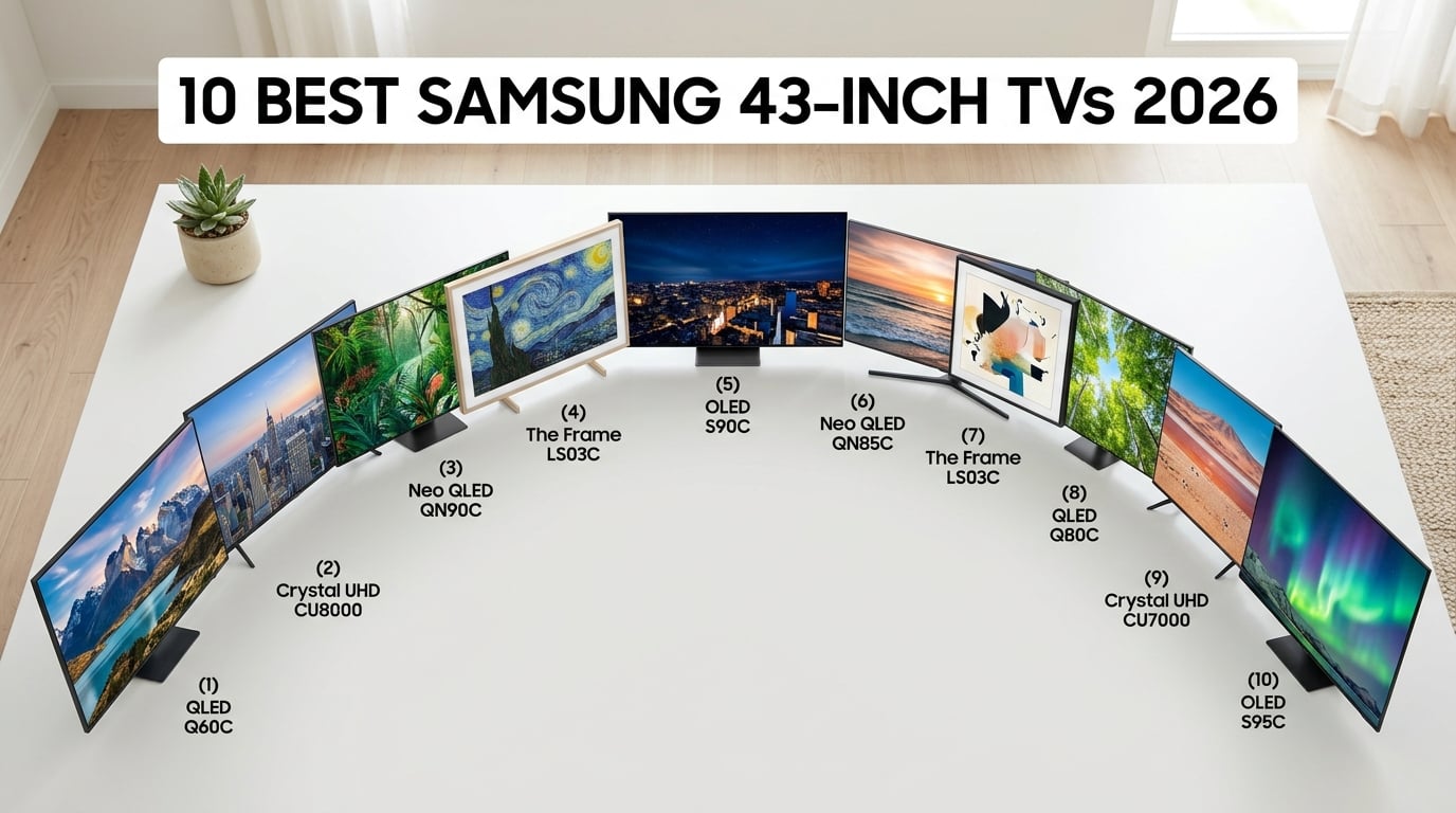 10 Best Samsung 43-Inch TVs (August 2026) – Expert Tested & Reviewed