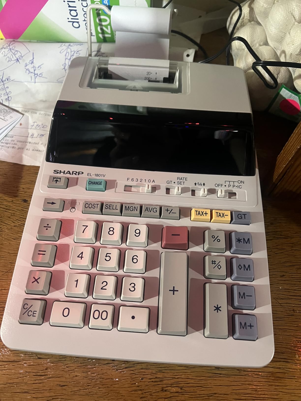 Sharp EL-1801V Ink Printing Calculator, 12-Digit LCD, AC Powered, Off-White, Ideal for Business & Office Use, Easy-to-Read Display & Durable Design customer photo 2
