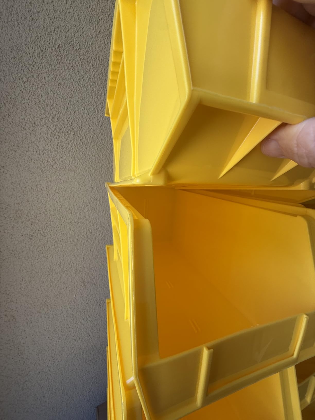 Akro-Mils 12 Pack AkroBins Plastic Storage Bins, Space-Saving Stackable Organizers for Garage, Classroom and Warehouse Organization, Blue customer photo 2