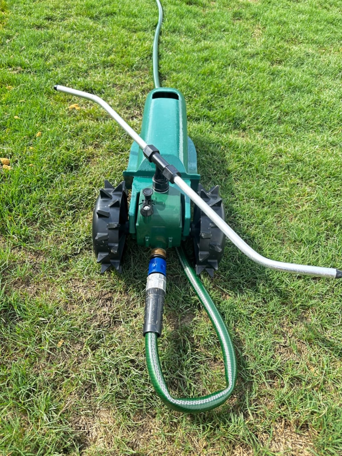 Orbit Traveling Tractor Water Sprinkler - Self-Propelled Traveling Sprinkler for Wide Lawn Coverage - Cast-Iron Body with Adjustable Coverage - Three-Speed - Automatic Shut Off - 58322 | Self-Propelled for Wide Lawn Coverage, Cast-Iron Body with Adjustable Coverage, Three-Speed & Automatic Shut Off customer photo 1