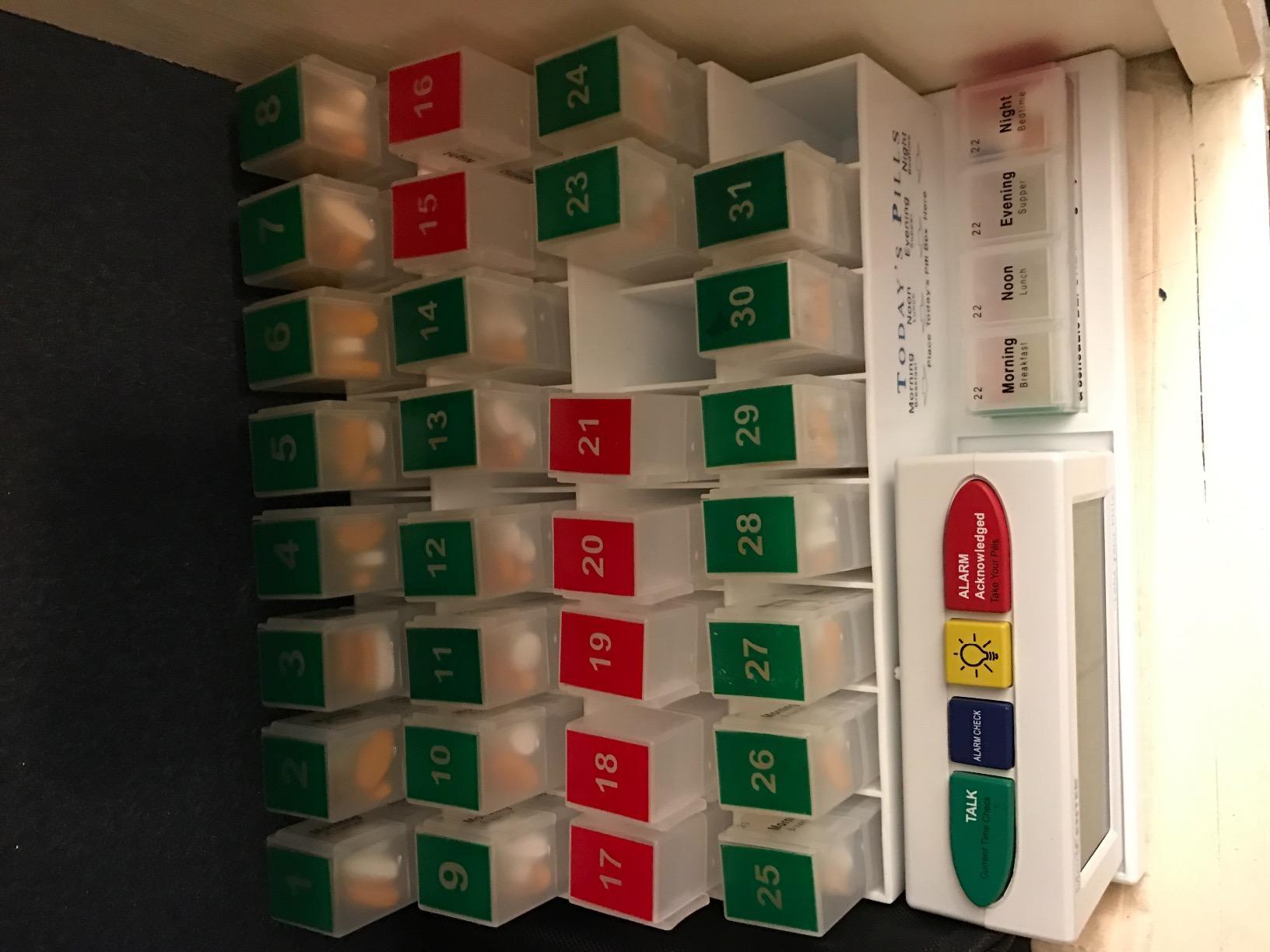 MedCenter 31-Day Pill Organizer System with 4-Time Talking Alarm customer photo 1