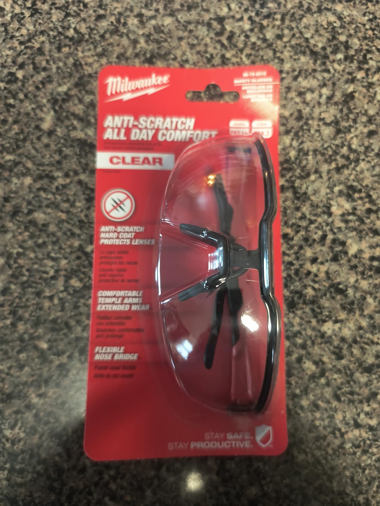 Milwaukee Anti-Fog Safety Glasses Clear Lens Black/Red Frame 2 pc. - Case of 2 customer photo 2