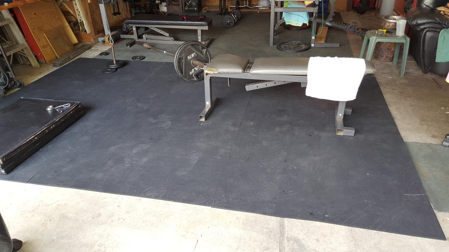 Rubber-Cal Recycled Flooring 1/4 in. x 4 ft. x 8 ft. - Black Rubber Mats customer photo 1