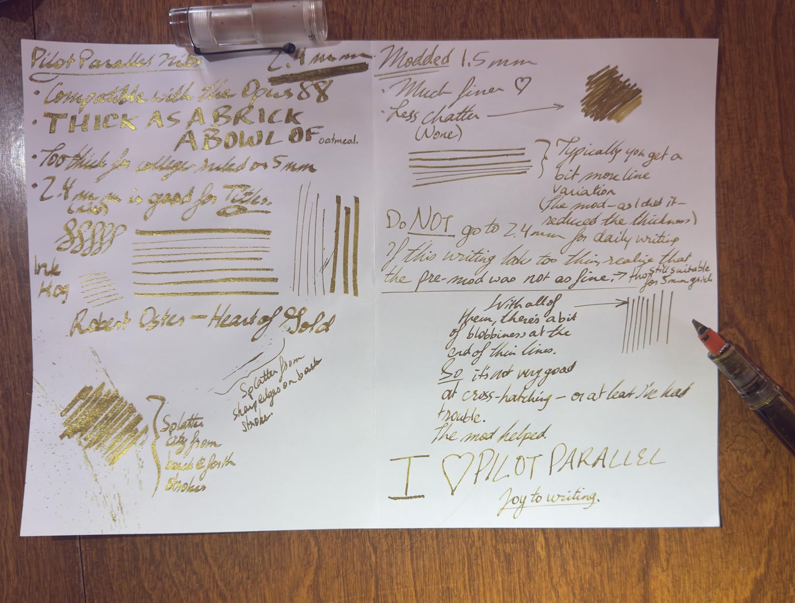 Pilot Parallel Calligraphy Pen Set, 2.4mm Nib with Black and Red Ink Cartridges (90051) customer photo 1