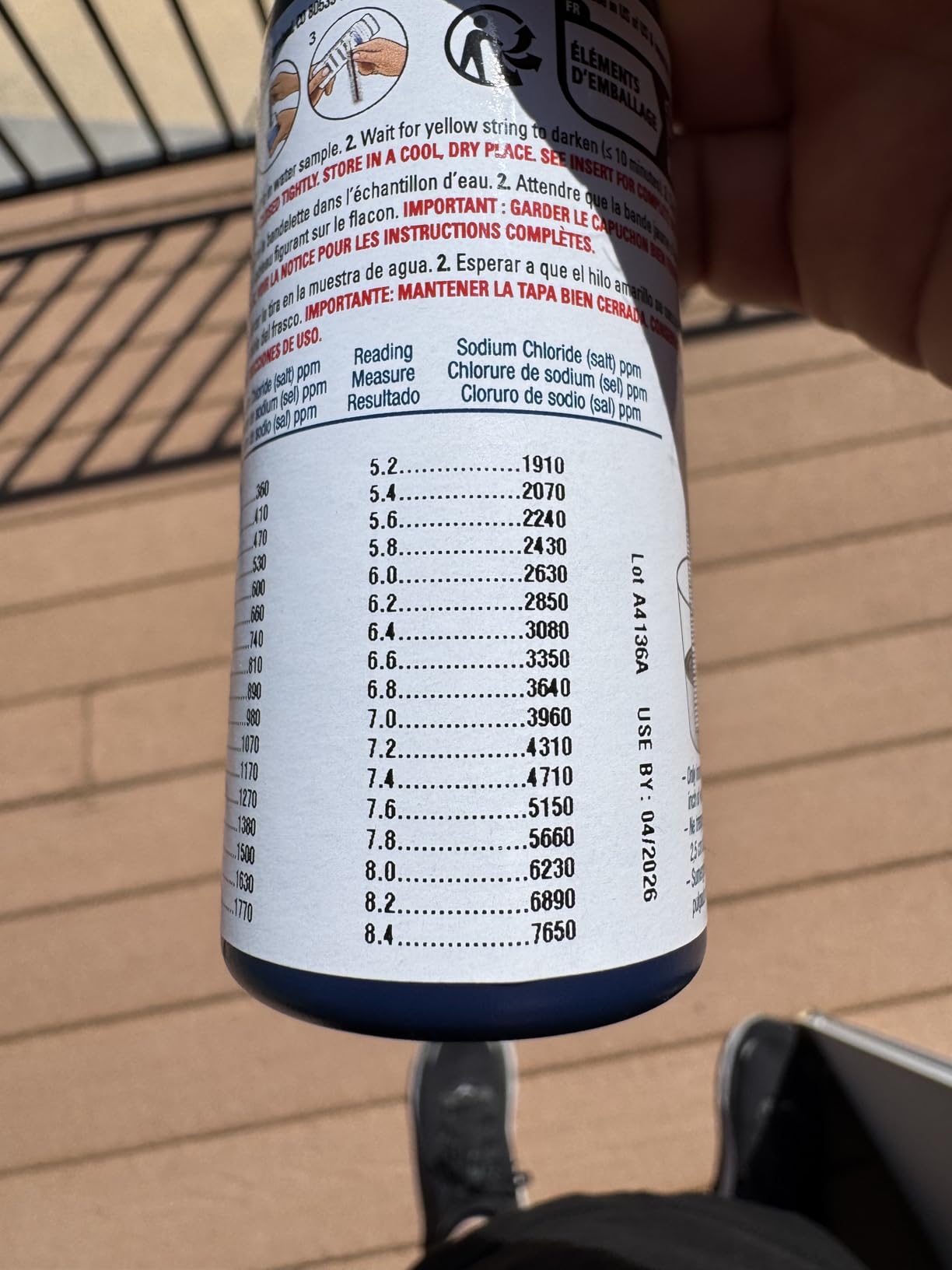 AquaChek Salt Test Strip Titrators for Pools - Salt Water Pool Test Strips for Sodium Chloride - Quick and Accurate Results - Professional Water Quality Testing Kit (10 Strips) customer photo 1