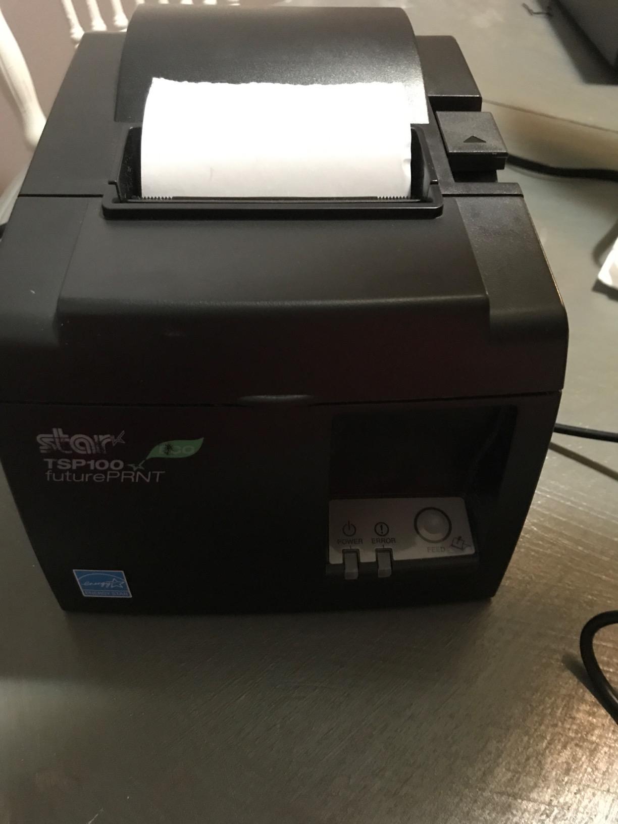 Star MicronicsTSP143IIU GRY US ECO - Monochrome Thermal Receipt Printer - Cutter - USB - Gray - Internal Power Supply and Cable Included customer photo 1