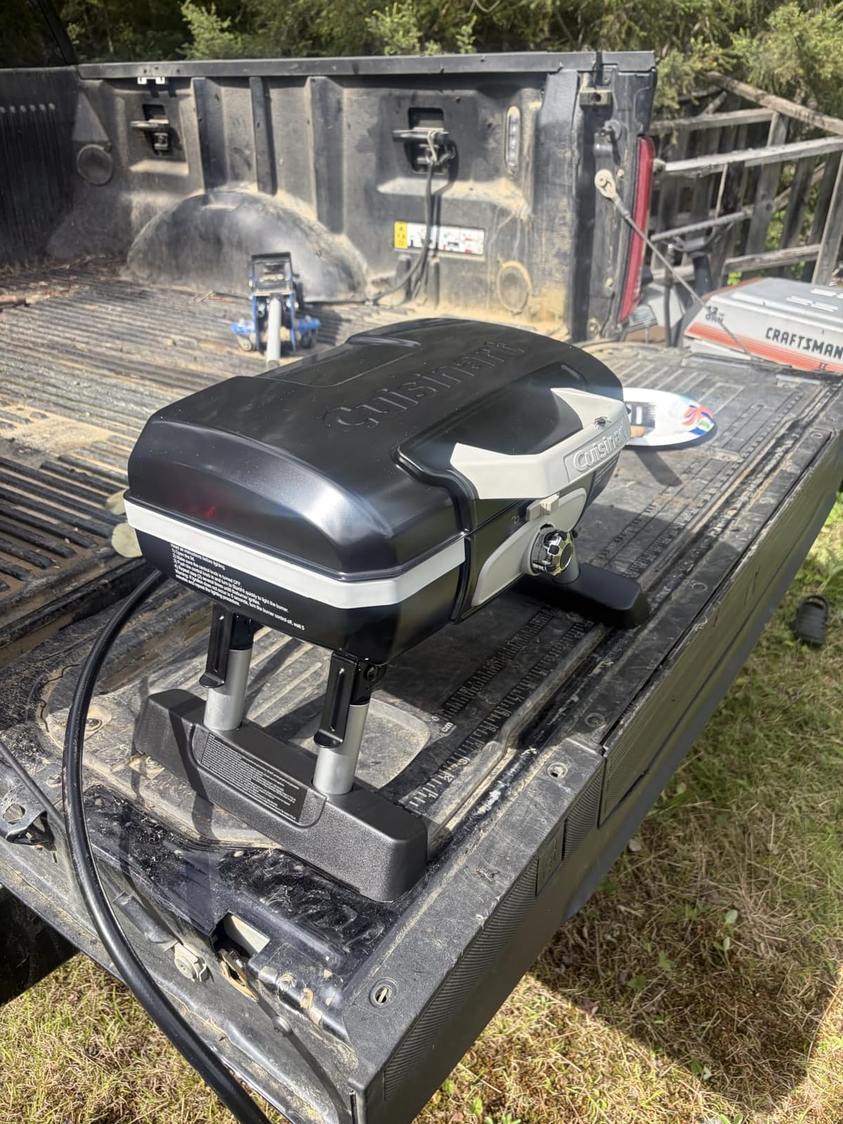 Cuisinart Petite Gourmet Portable Gas Grill, Compact Portable Grill Propane, 150 Sq. In. Cooking Surface, 5,500 BTU Burner Small Gas Grills for Camping, BBQ, Folding Legs and Carry Handles, Red customer photo 2