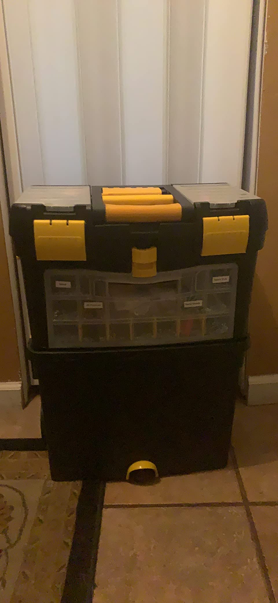 Rolling Tool Box with Wheels, Foldable Comfort Handle, and Removable Top – Toolbox Organizers and Storage by Stalwart customer photo 2