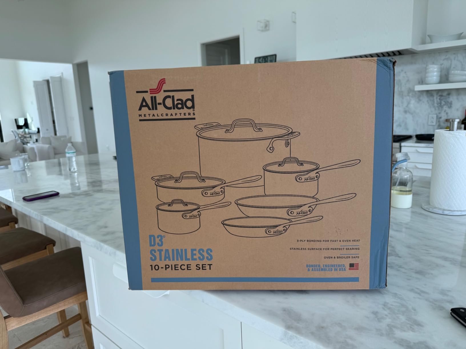 All-Clad D3® Stainless Steel Cookware Set, 10-Piece, Made in the USA customer photo 2