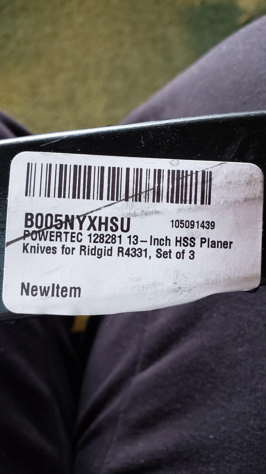 POWERTEC 13 Inch Planer Blades for WEN PL1303 6552T 6552, RIDGID R4331 R4850, Delta 22-590 22-555 22-580 Planer, Replacement for BP133K, BP133M, 22-591, 22-549, R4850-1 Planer Knives, Set of 3 (12827) customer photo 2
