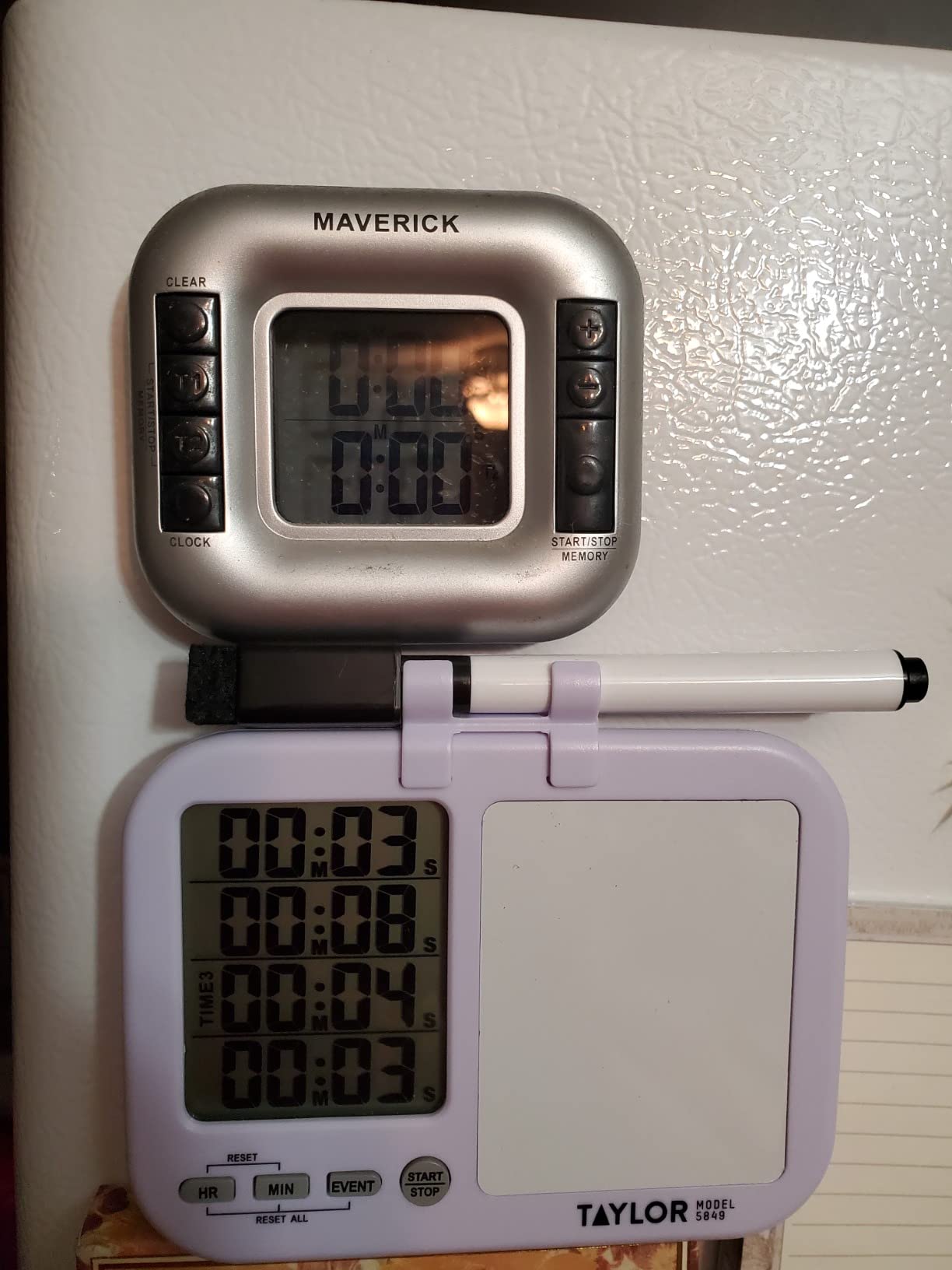 Taylor Four-Event Digital Kitchen Timer with Dry Erase Whiteboard customer photo 2