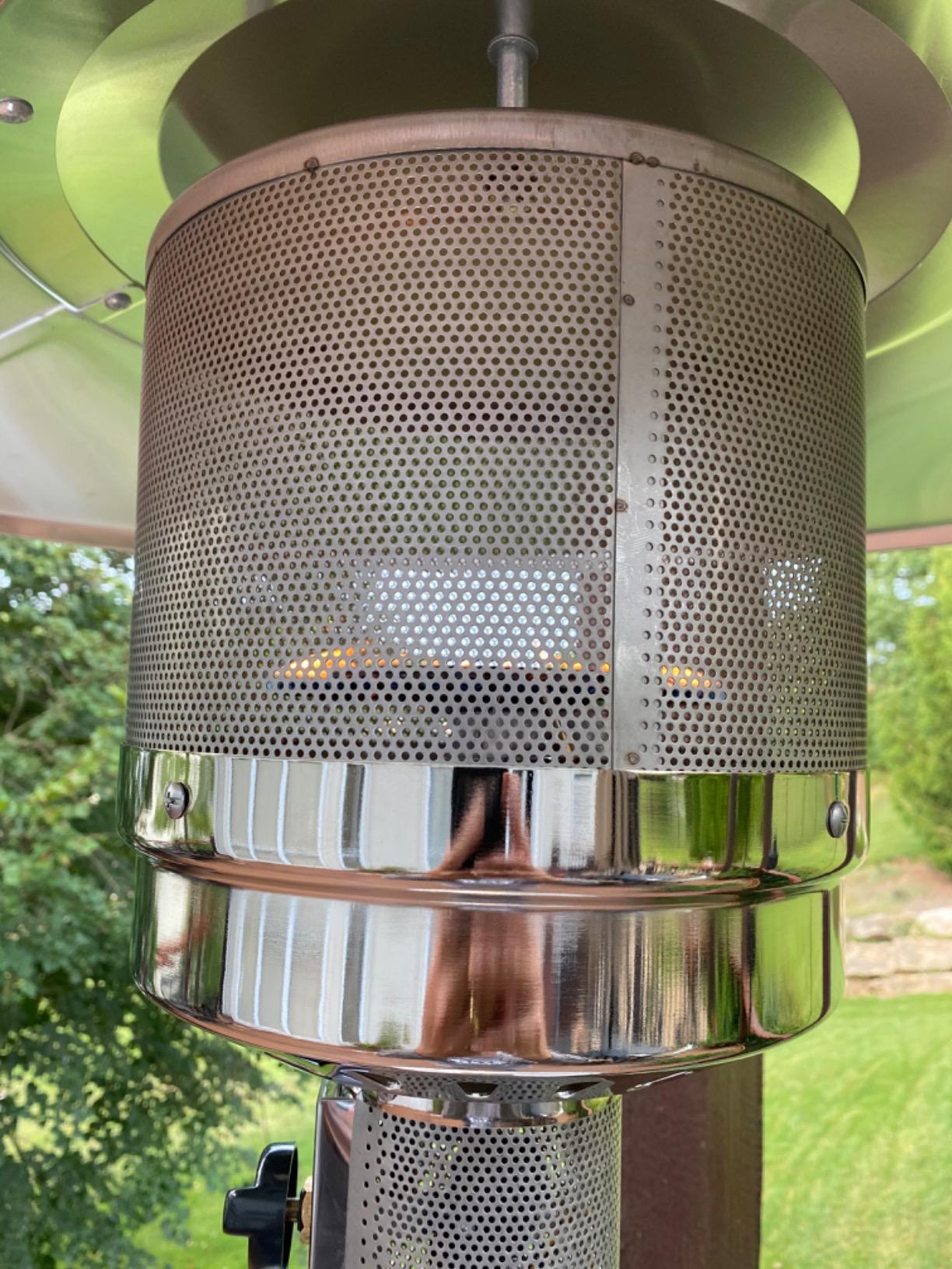 Fire Sense 61130 Patio Heater with Wheels, 48,000 BTU, Aqua Blue customer photo 2