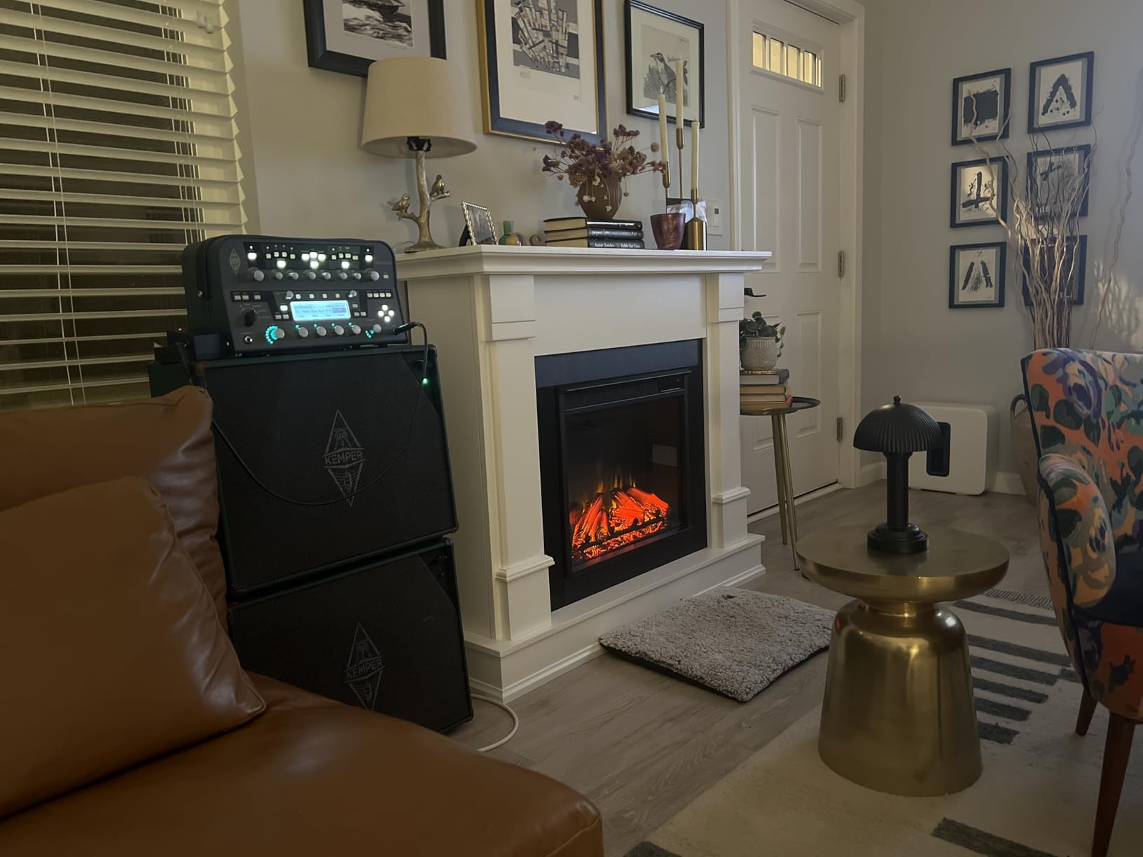 Real Flame Silverton 48” Electric Fireplace with Mantel for Living Room or Bedroom, Replaceable Fireplace Insert Heater, Realistic Log and Flame Effect, Remote Control, Timer, White customer photo 2