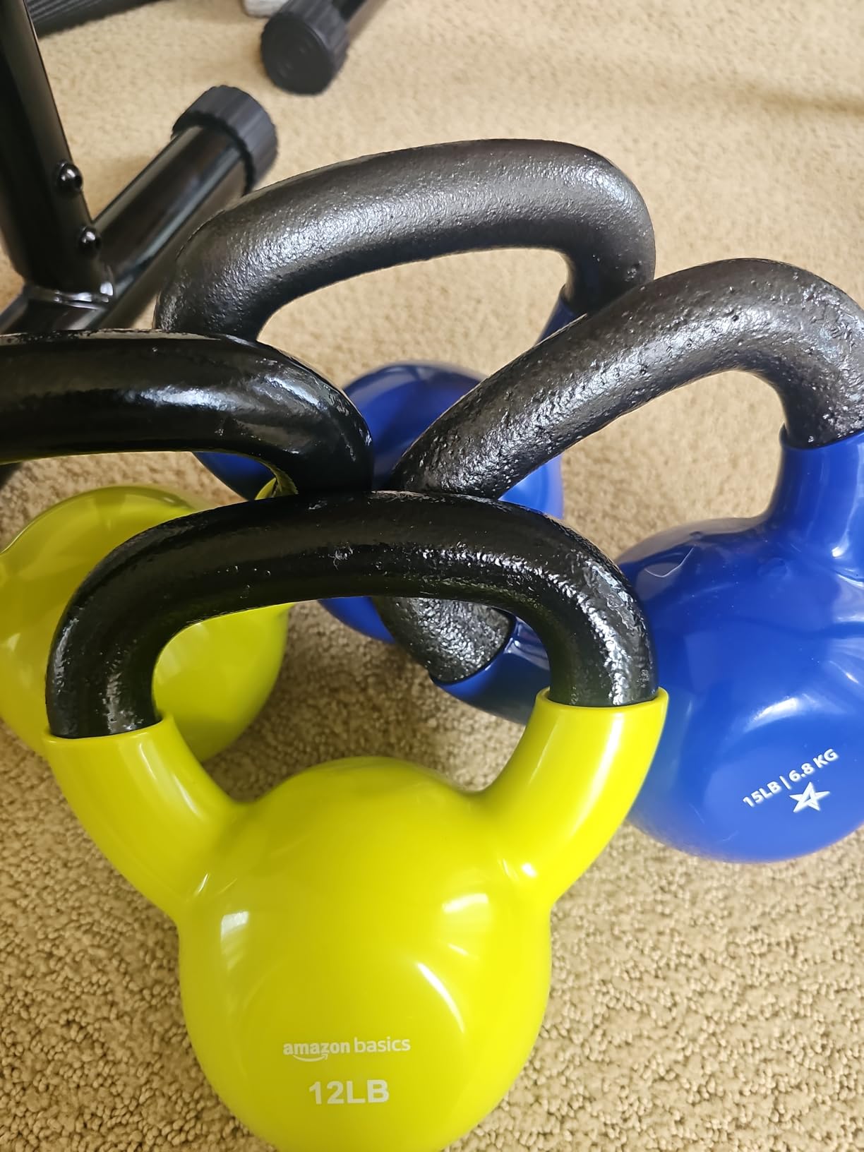 Yes4All Kettlebell, 5-100 LB Vinyl Coated Cast Iron Strength Training Kettlebells for Home Gym Exercises, Fitness, Full Body Workout Equipment, Push Ups, and Grip Strength customer photo 2